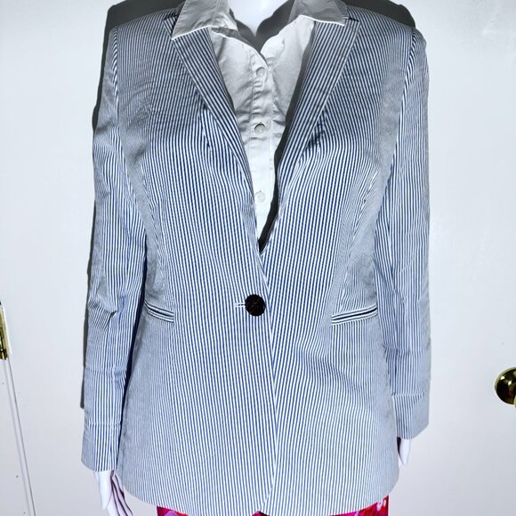 J.Crew 365 Striped Blazer – Size 8 - Picture 1 of 7